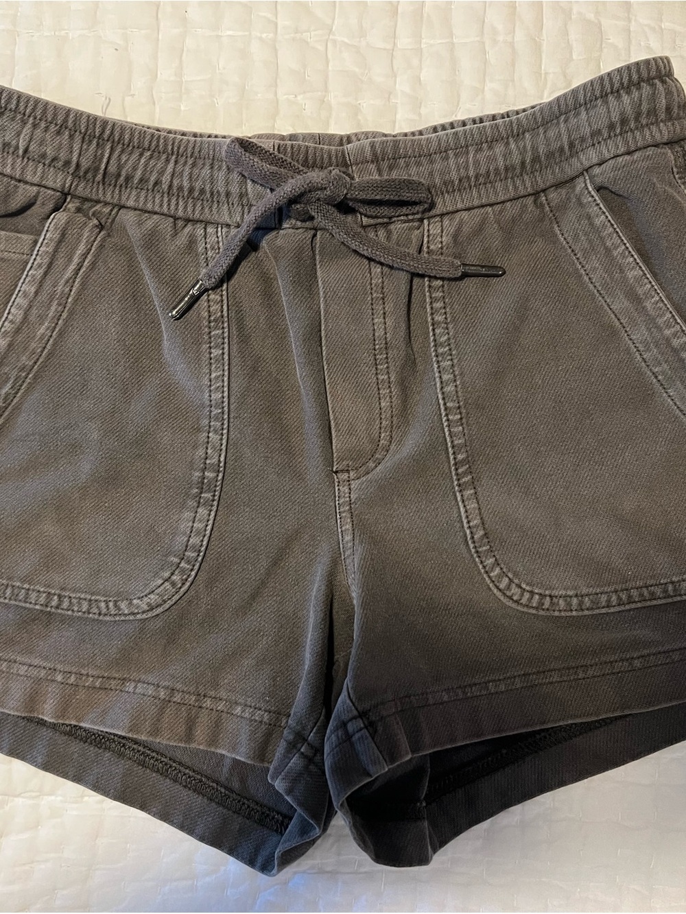Athleta Dark Green Drawstring Shorts